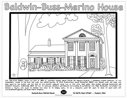 Baldwin-Buss-Merino House Coloring Page