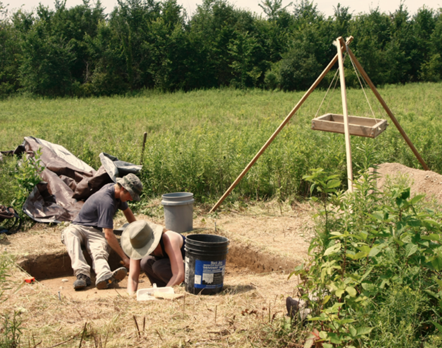 Archaeological work being conducted at Wood Hollow in 2013, prior to the park’s development
